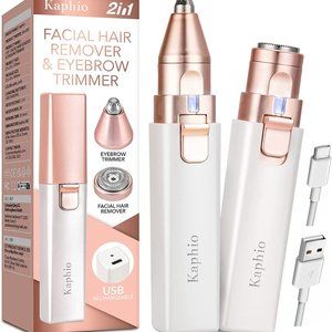 Rechargeable Facial Hair Removal 2 in 1 Eyebrow Trimmer and Face Shavers